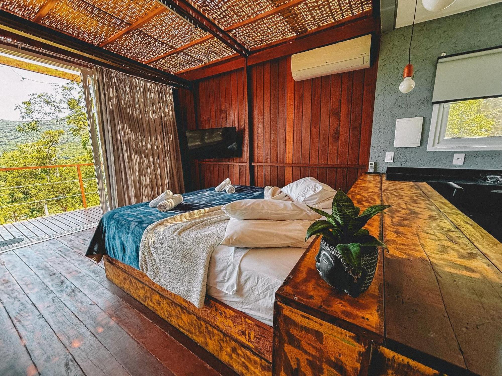 Casa De Vidro Alto Padrao - Hospedar Com Proposito Villa ฟลอเรียนอโปลิส ภายนอก รูปภาพ